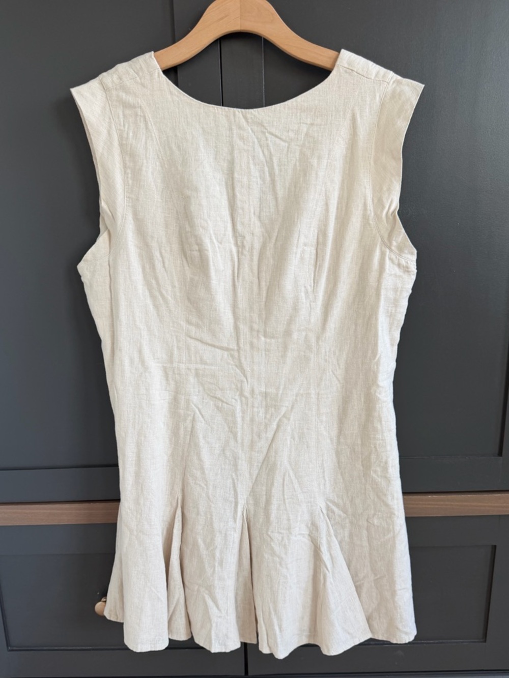Abercrombie & Fitch Pleated Linen Mini Dress | XL - Picture 3 of 9